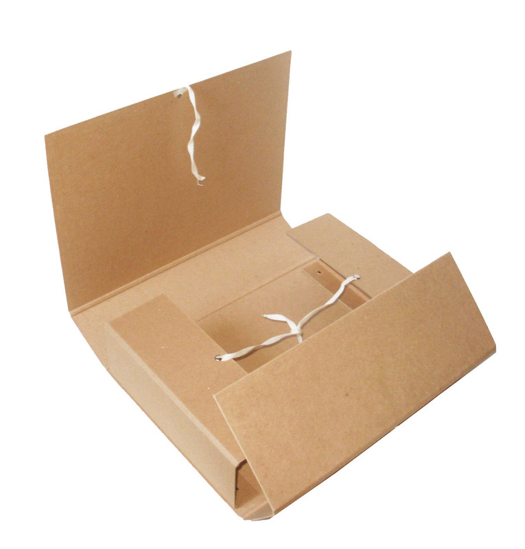 Папка-короб ITEM АРХІВО, на зав'язках, А4, 80 мм, КРАФТ